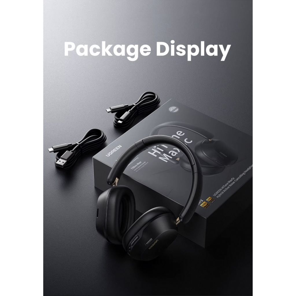 UGREEN HP203 Bluetooth HiTune Max5C høretelefoner, over-ear – Sort