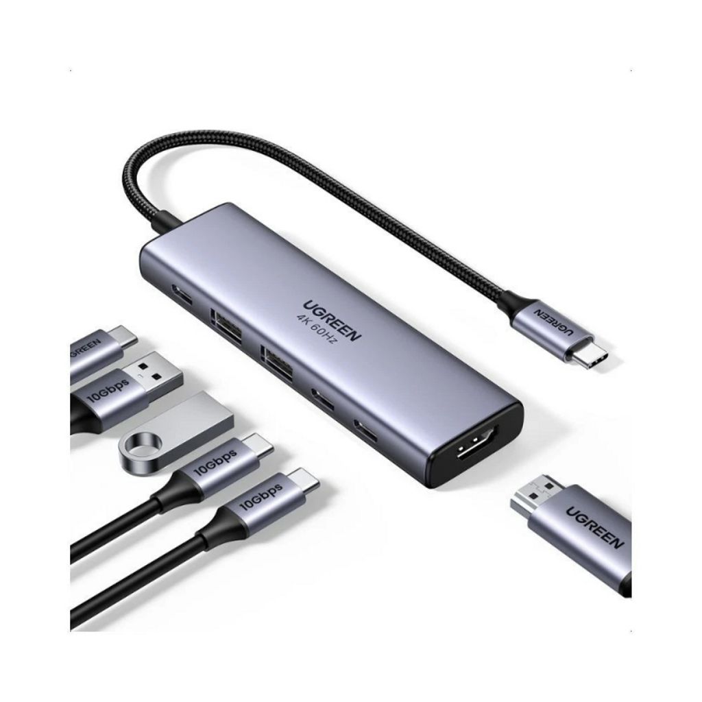 UGREEN CM511 USB-C-keskitin – 2 x USB-A + 3 x USB-C + HDMI