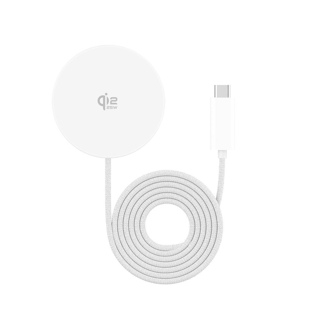4Smarts Qi2 25W Trådløs Oplader MagSafe 1.2m – Hvid