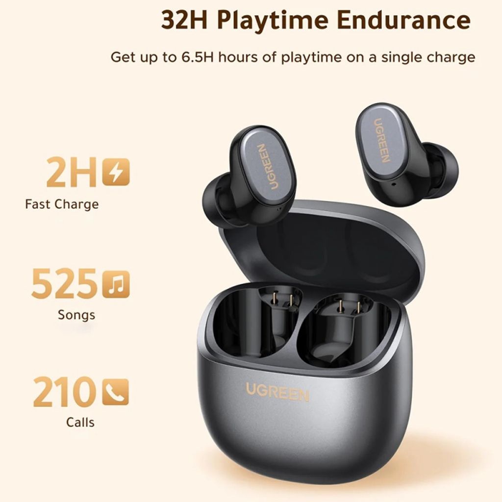 Ugreen Dots trådløse in-ear høretelefoner – hvide