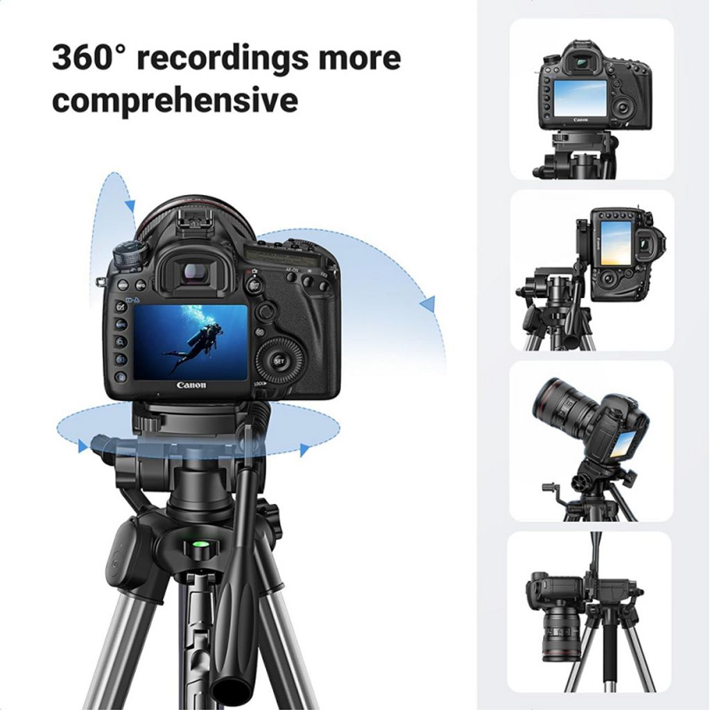 Ugreen stativ til kamera og smartphone – 175 cm – sort