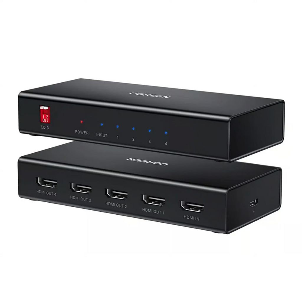 UGREEN CM570 HDMI-splitter med 4 portar 4K – svart