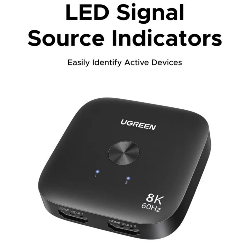 Ugreen 65877 HDMI-switch - Sort