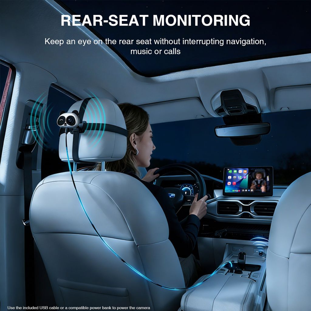 4Smarts draadloze camera-adapter voor Apple CarPlay - Panda