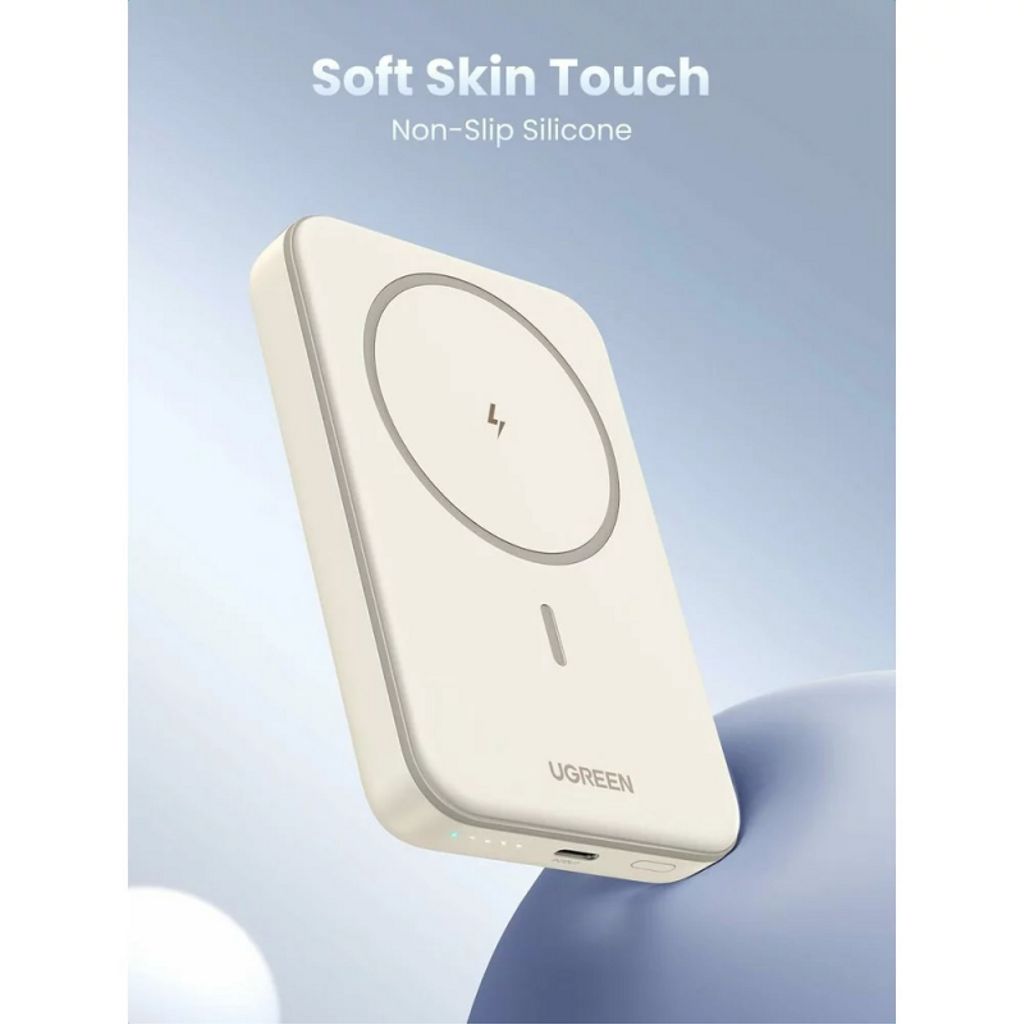 UGREEN PB561 Trådlös powerbank 10000mAh, 20W PD + FQI – beige