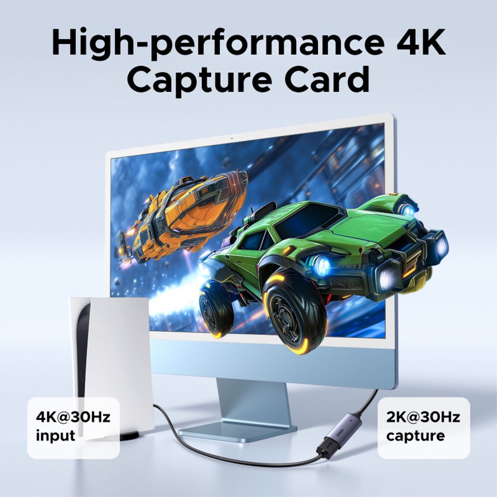 UGREEN HD HDMI till USB-A/USB-C videoinspelningskort / adapter – grå