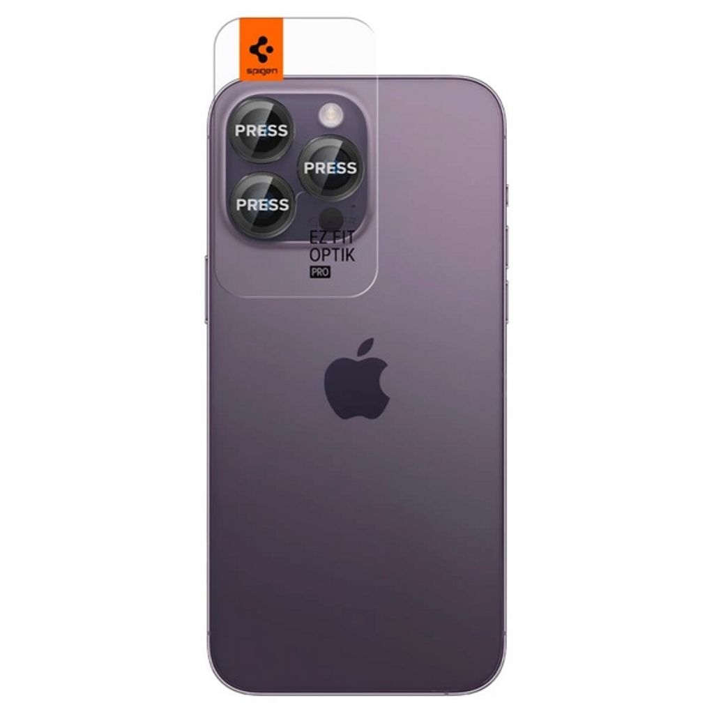 Spigen iPhone 17 Pro/Pro Max Glas.tR EZ Fit Optik Pro Linsskydd, 2-pack - Svart