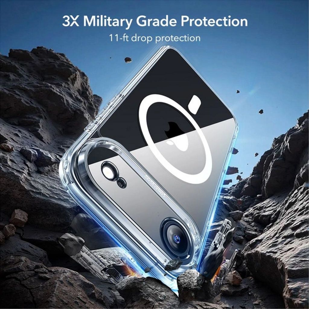 ESR Classic Hybrid MagSafe Set Deksel & Skjermbeskytter till iPhone Air - Gjennomsiktig