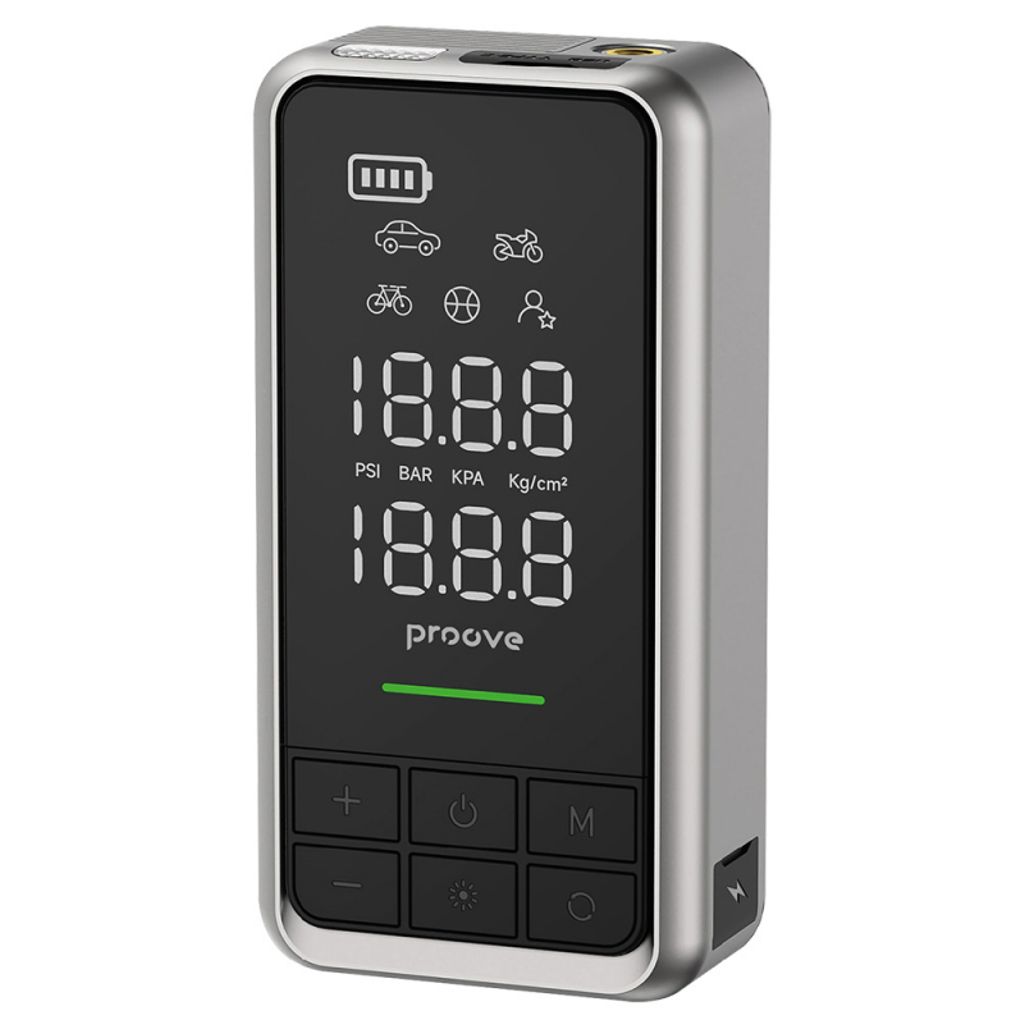Proove 2-i-1 Jumpstarter 10000mAh og luftkompressor – grå