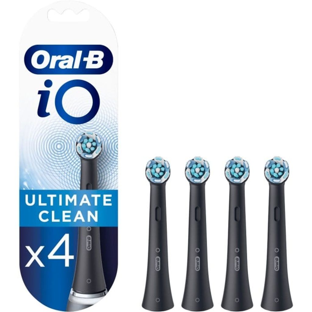Oral-B iO Ultimate Clean tandbørstehoveder, 4-pak – sort