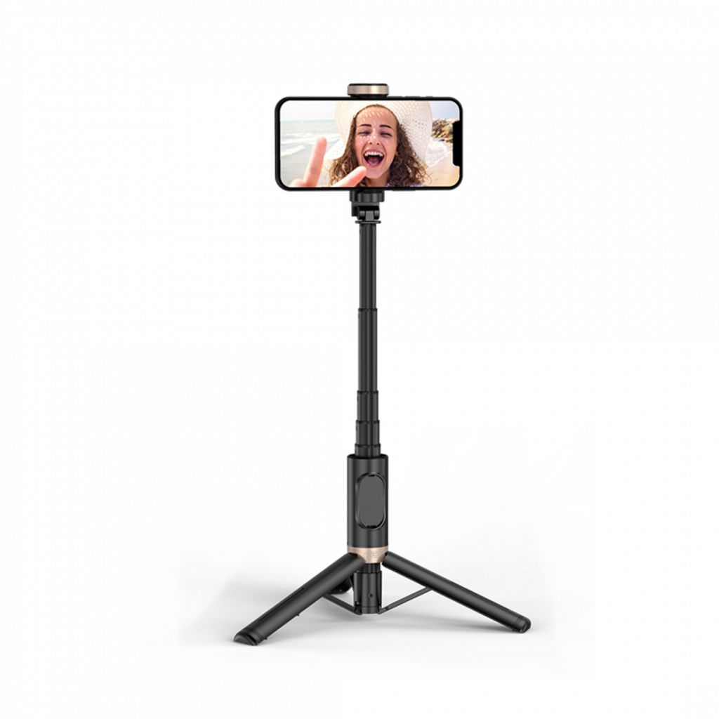 XO Design SS14 Bluetooth Selfiestang med stativ og fjernkontroll, 72 cm – svart