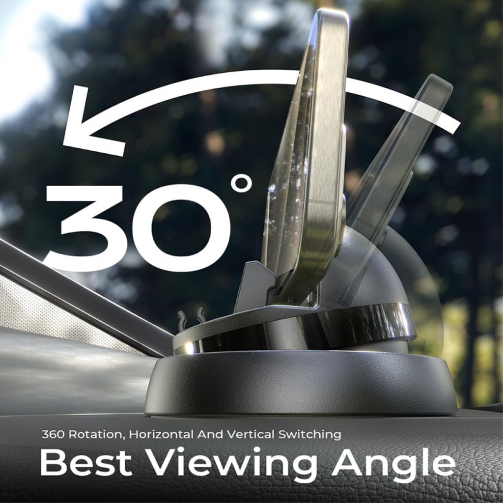 Lisen Bilholder til Telefon/Tablet 6mm-13mm Tykkelse - Sort