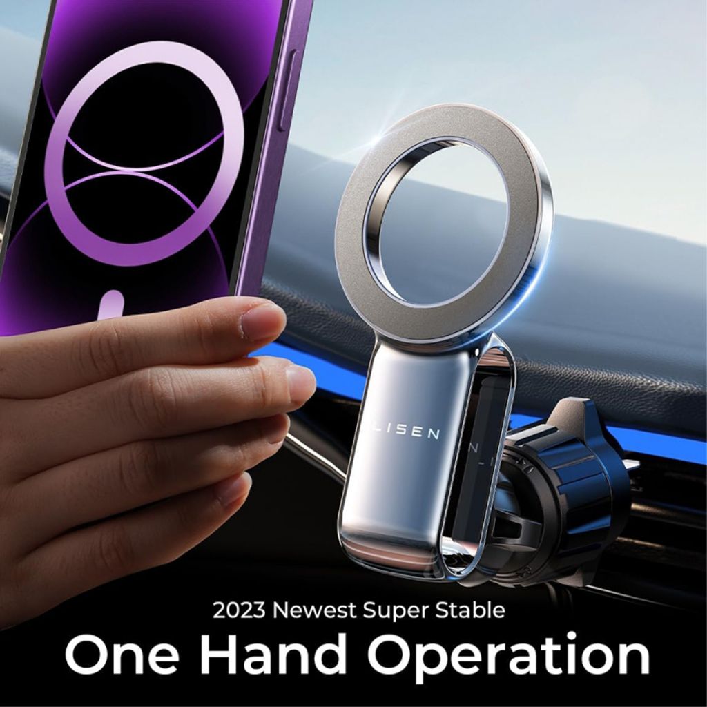 Lisen magnetisk bilventilholder – svart