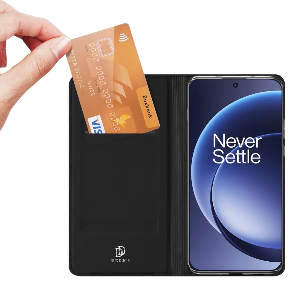 DUX DUCIS OnePlus 15 5G Wallet Cover Card Holder Stand - Black