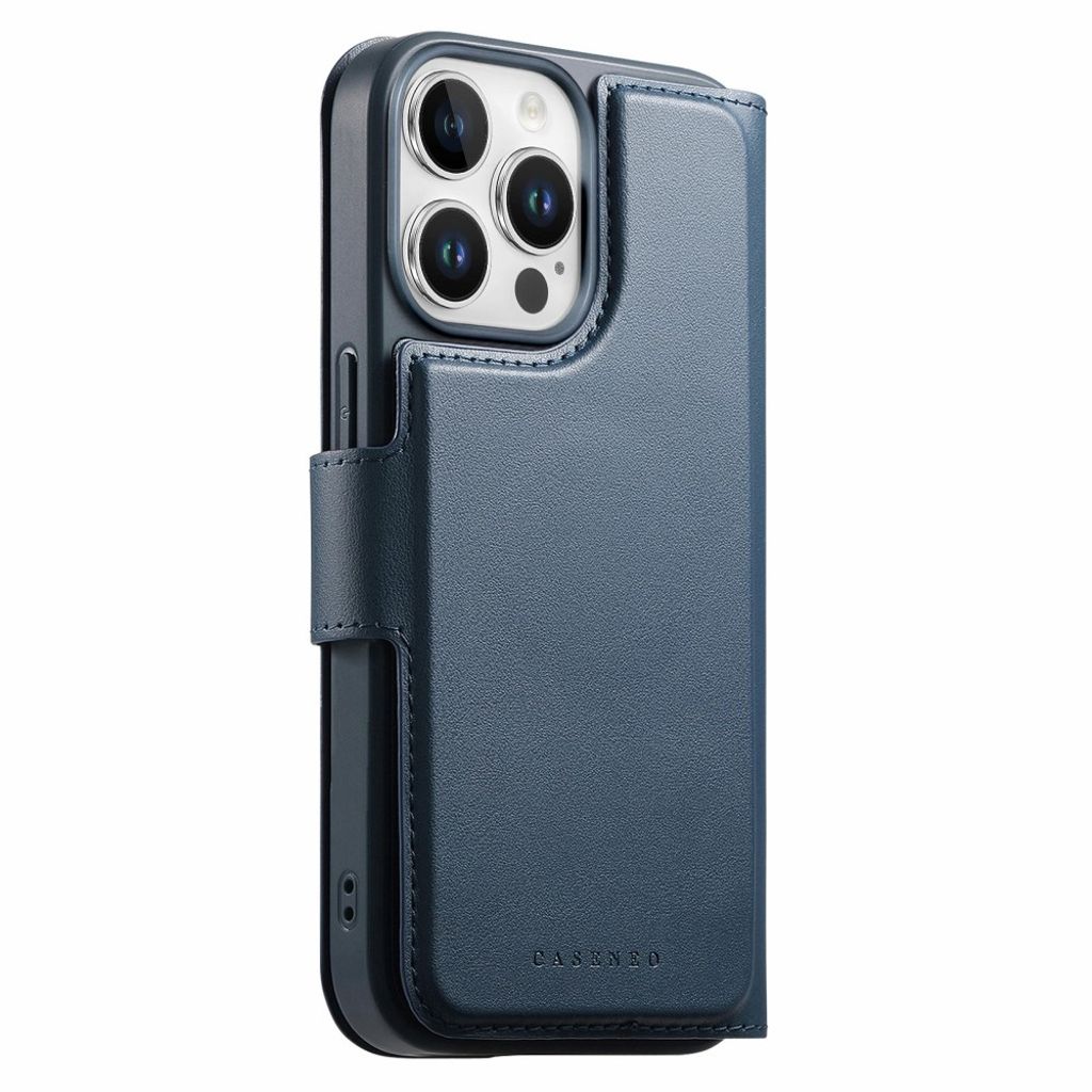 CASENEO iPhone 15 Pro MagSafe Wallet Cover Detachable wallet - Blue
