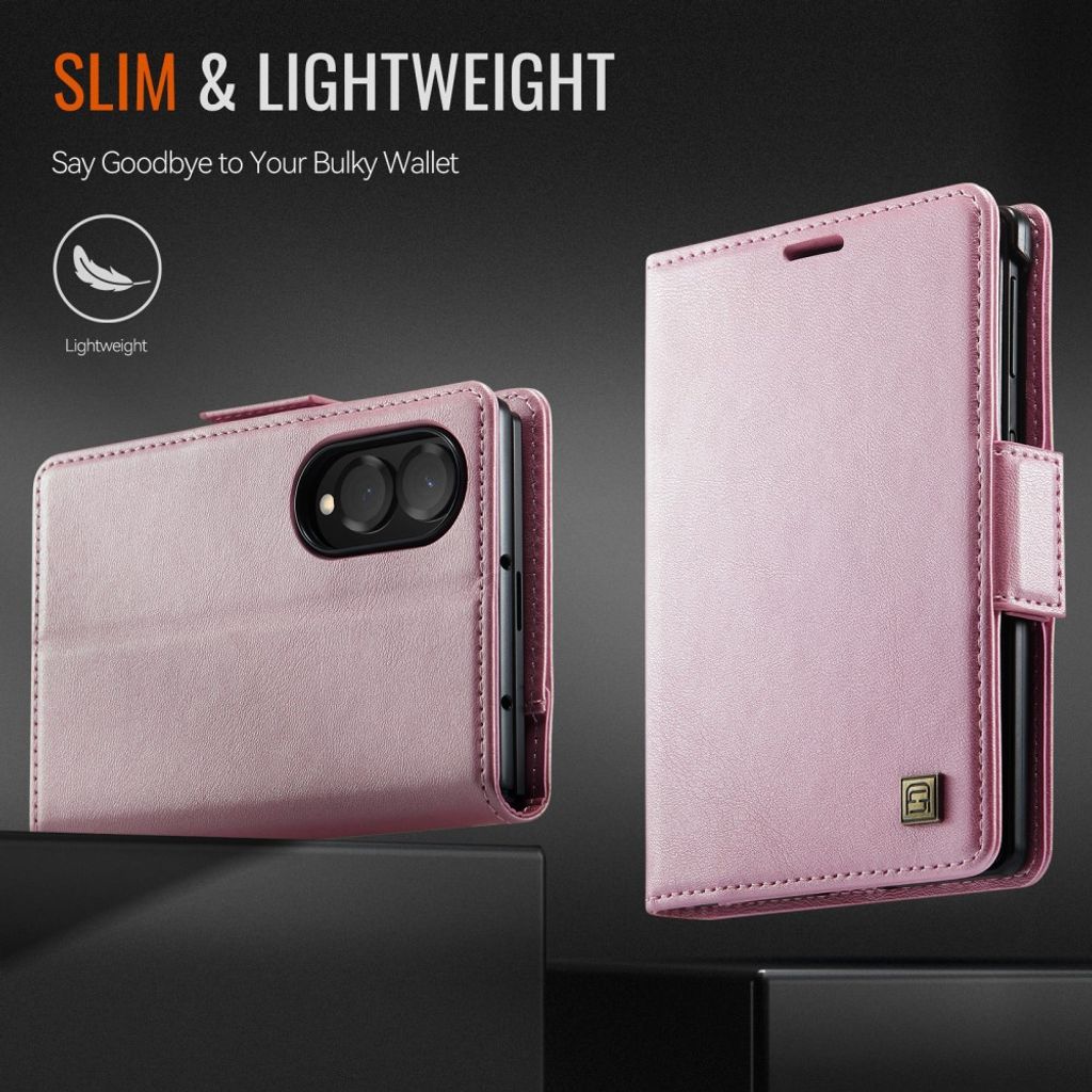 AUTSPACE Samsung Galaxy Z Fold8 Lompakkokotelo PU-nahka RFID-suojattu - Vaaleanpunainen