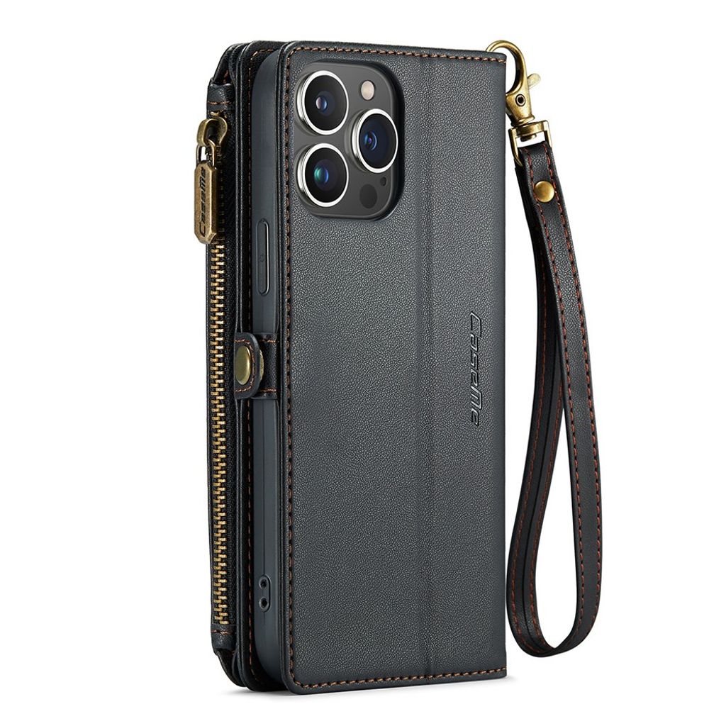 CASEME iPhone 14 Pro Max C36 Lompakkokuori RFID  – Musta