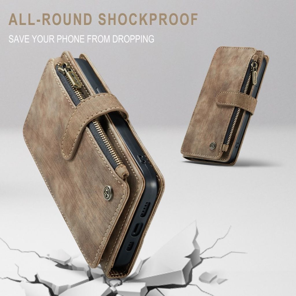 CASEME iPhone 13 Pro Lompakkokotelo Kortin Haltijalla - Ruskea