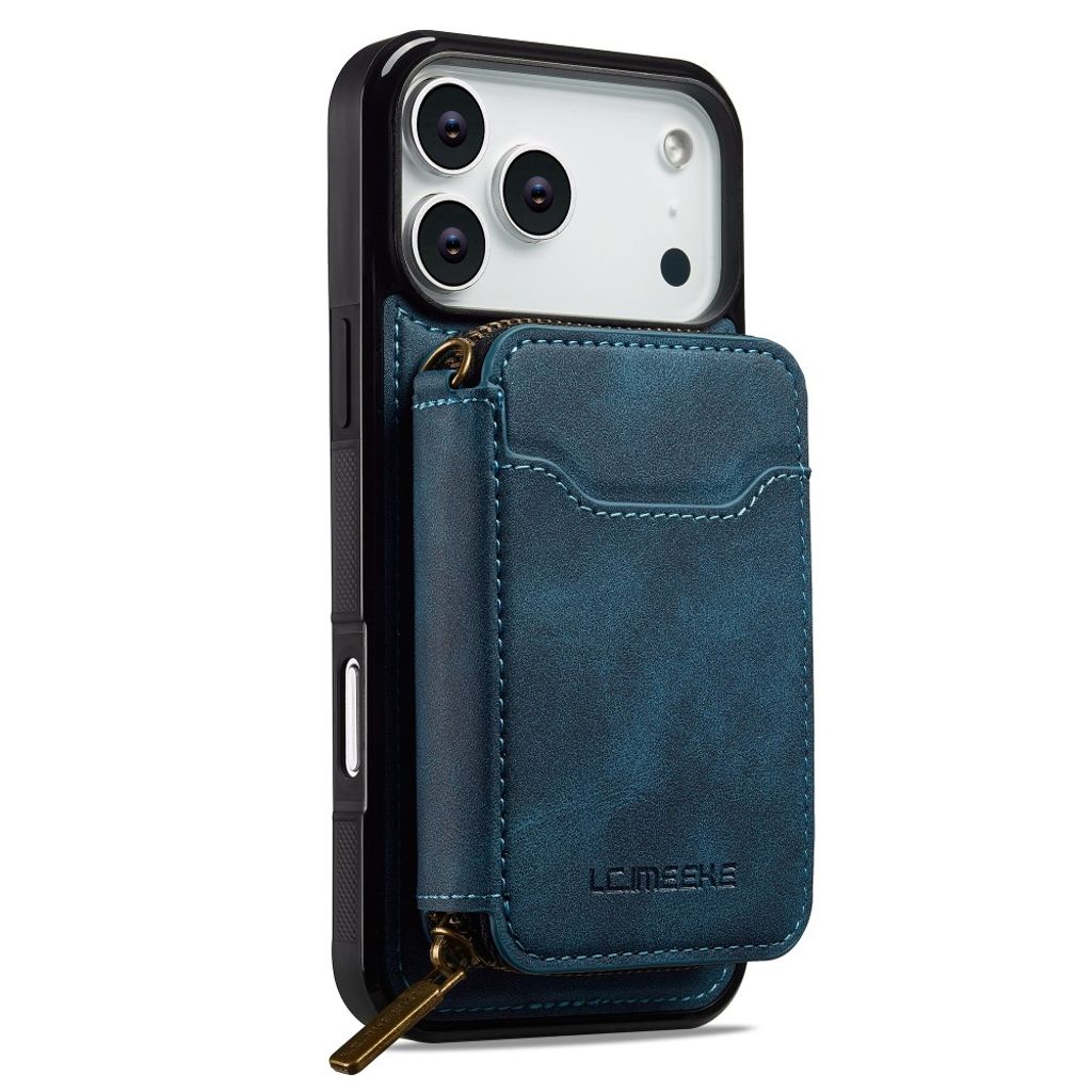 LC.IMEEKE iPhone 18 Pro Max/17 Pro Max MagSafe-kuori lompakolla - Sininen