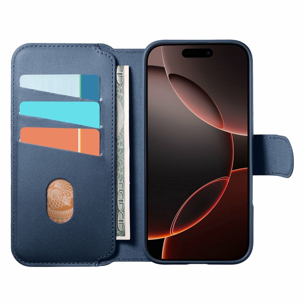 CASENEO iPhone 15 Pro MagSafe Wallet Cover Detachable wallet - Blue