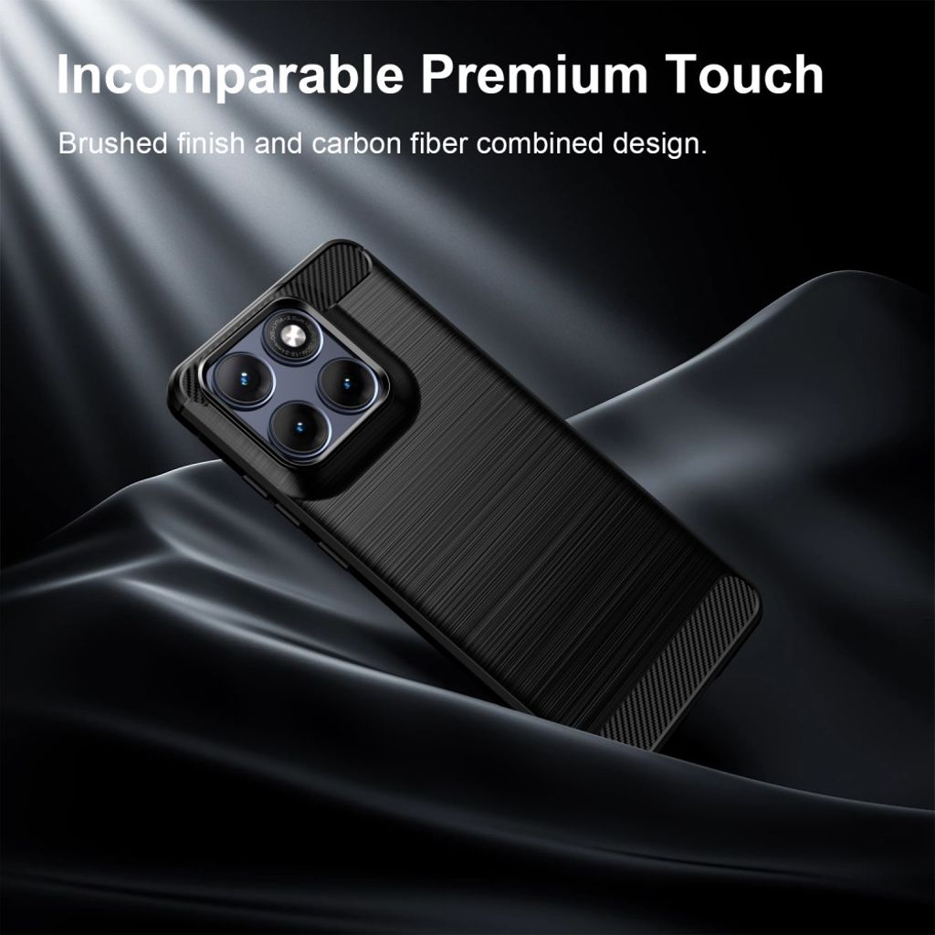 Motorola Edge 70 Fusion Plus/Edge 70 Fusion Deksel Karbonfibertekstur - Svart