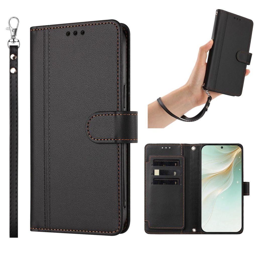Xiaomi 17T Lommeboketui med håndstropp - Svart