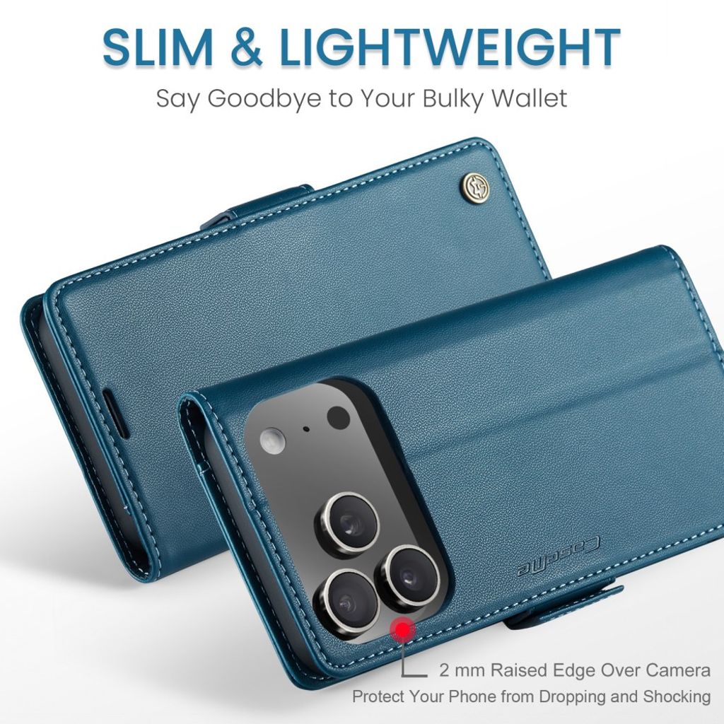 CASEME iPhone 17 Pro Fodral med Kortfack - Blå