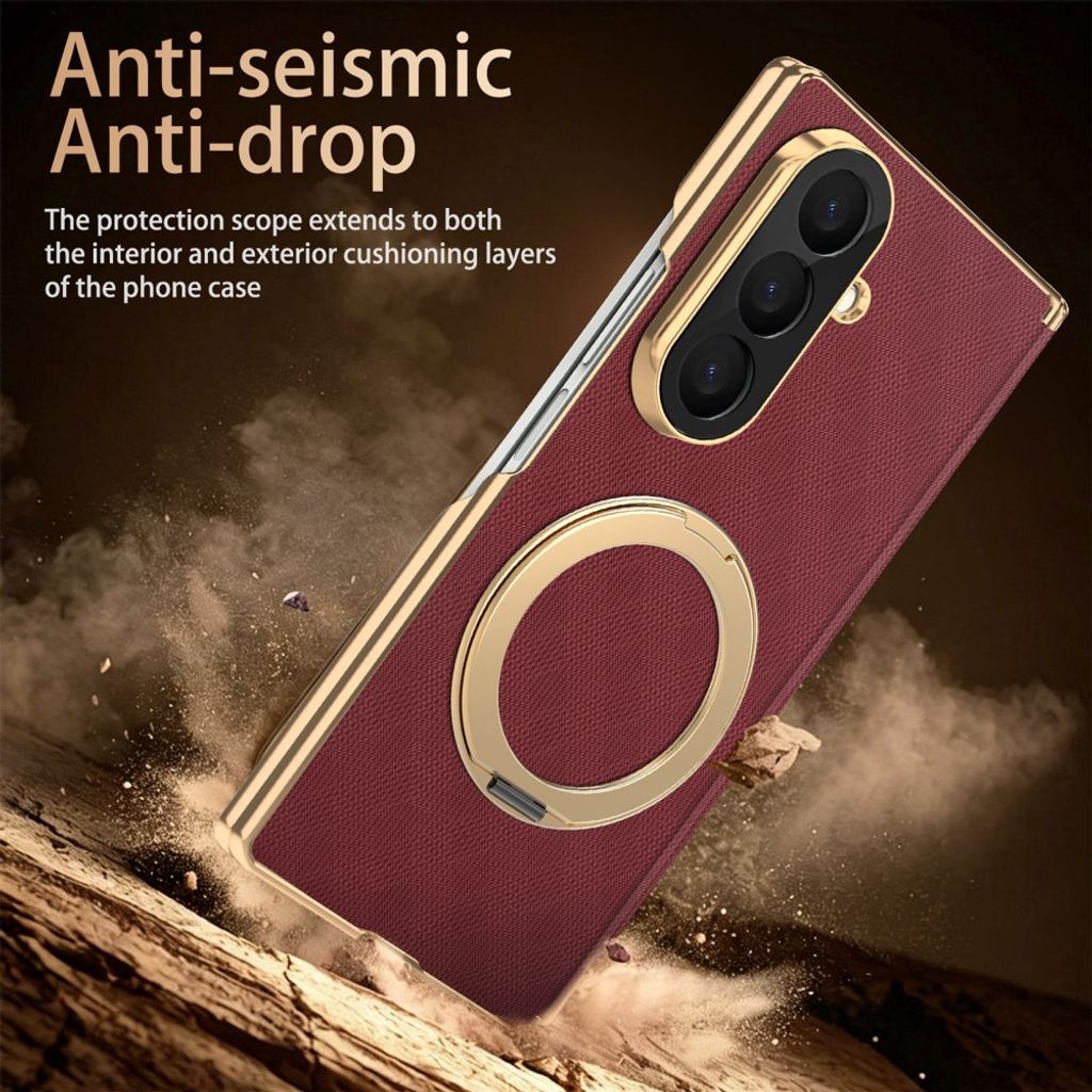 Samsung Galaxy Z Fold8 Ultra MagSafe kuori rengasjalustalla - Punainen