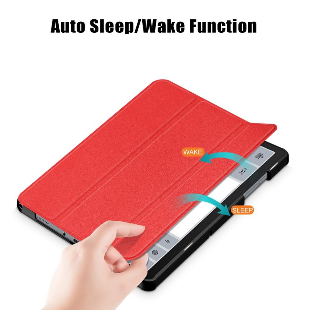Samsung Galaxy Tab A11 Plus/A9 Plus Etui Tri-Fold PU-lær - Rød
