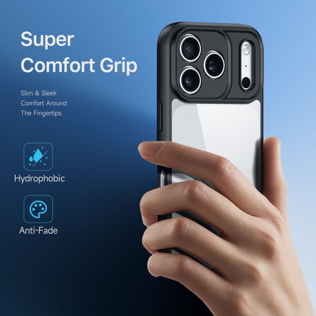 DUX DUCIS iPhone 17 Pro Max/iPhone 18 Pro Max kuori - musta/läpinäkyvä