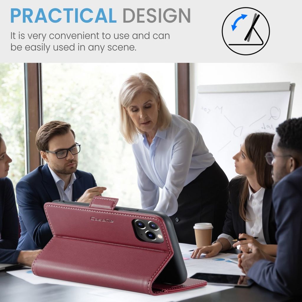 CASEME iPhone 11 Pro Max Lompakkokotelo RFID-estolla – Punainen