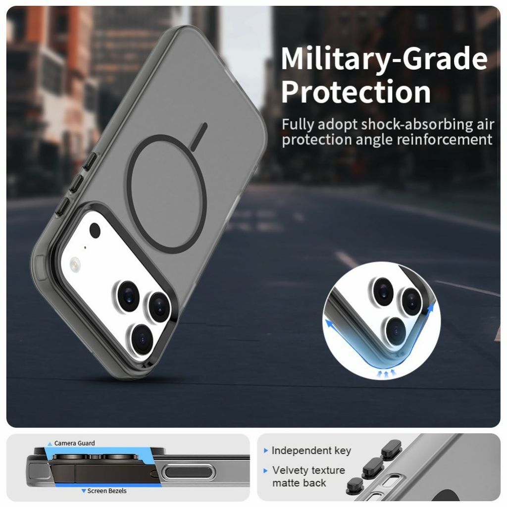 Magsafe-deksel til iPhone 18 Pro Max/17 Pro Max – svart