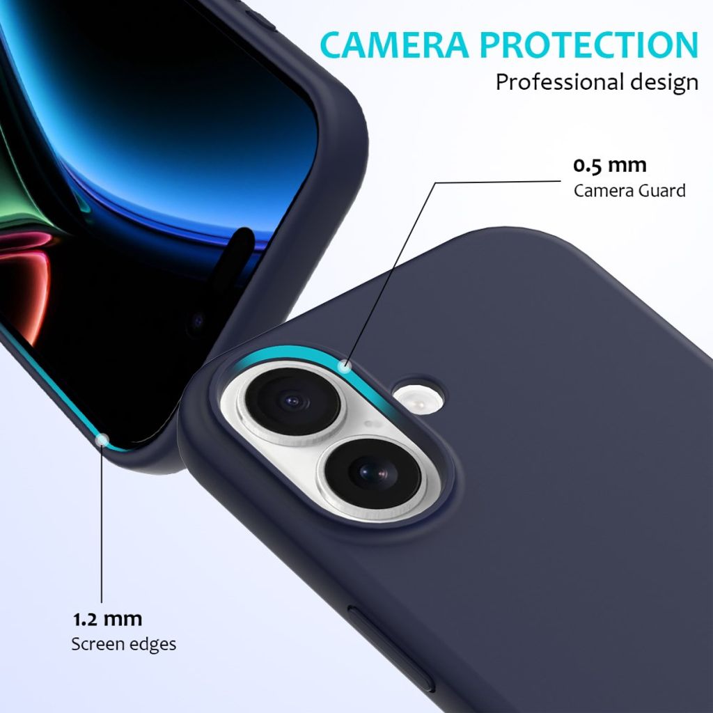 iPhone 17 Silicone Phone Case - Dark Blue