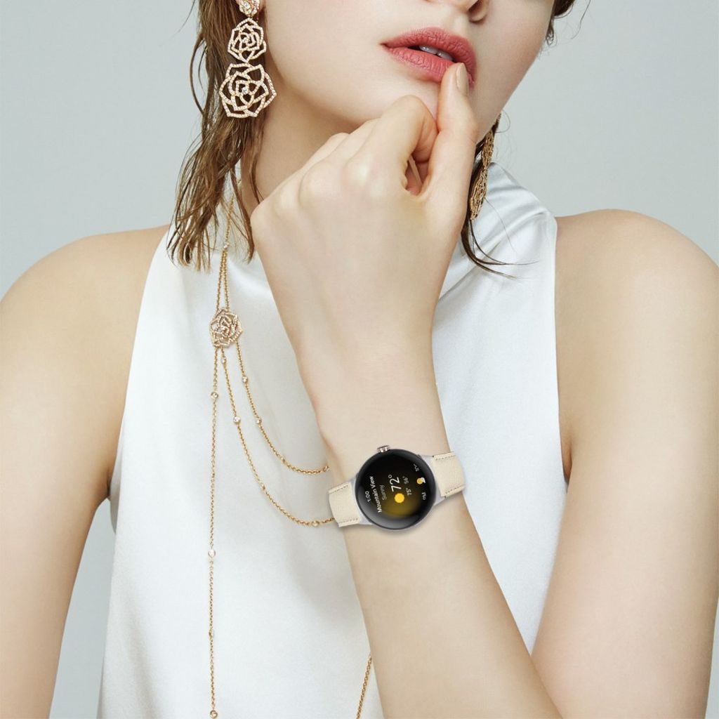 Google Pixel Watch 4 41 mm jne. kellonranneke nahkaa - beige