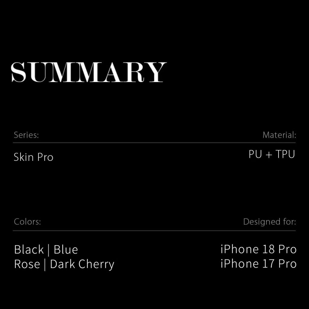 DUX DUCIS iPhone 18 Pro / 17 Pro Lompakkokotelo PU-nahka - Dark Cherry