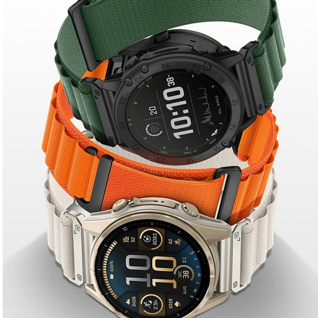 Garmin Fenix 8 Pro/Quatix 8 51mm Nylon Sport Klokkereim - Beige
