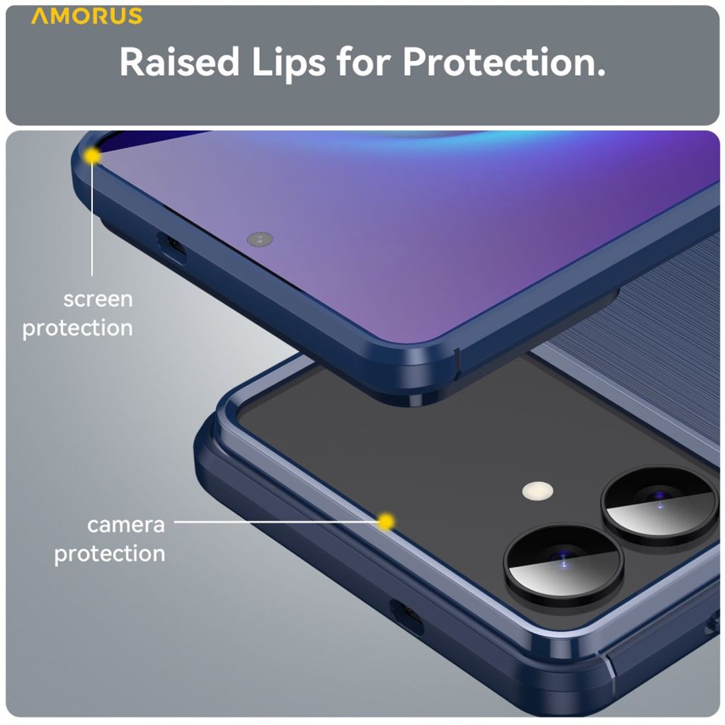 AMORUS Samsung Galaxy S26 Edge Skal - Blå