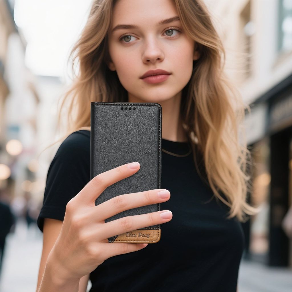 DIERFENG Xiaomi Poco C85x 5G/Redmi A7 Pro Plånboksfodral RFID Blocking - Svart