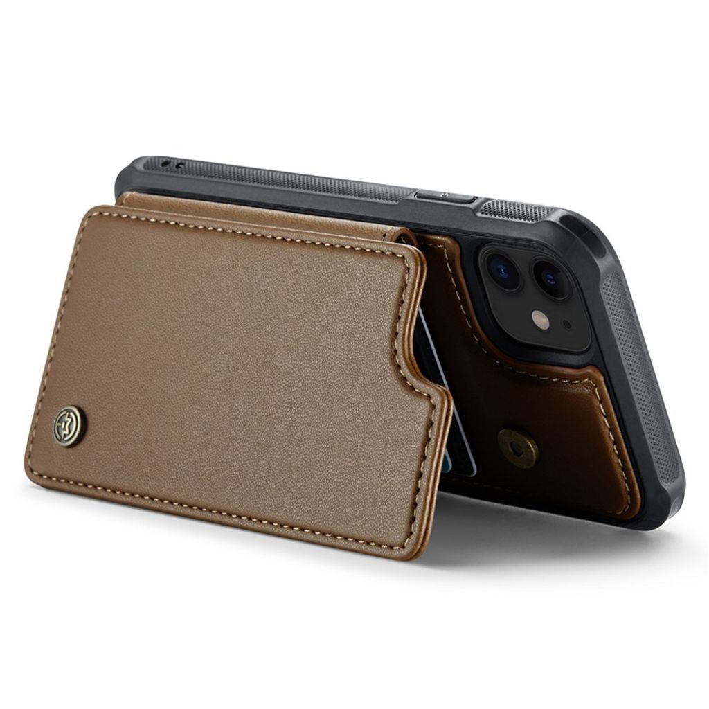 CASEME iPhone 11 Kuori 5 Korttipaikka - Ruskea