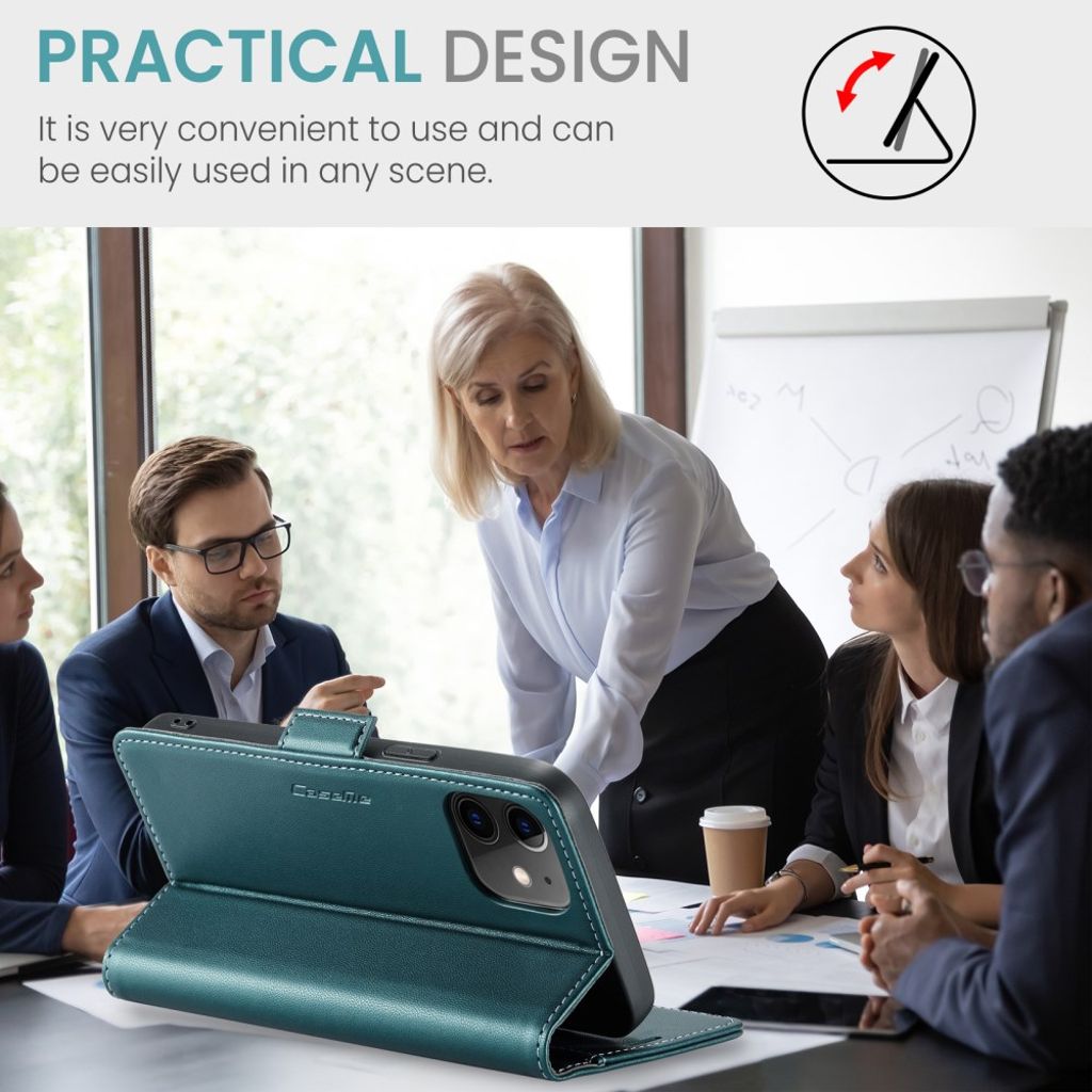 CASEME iPhone 12 Mini Wallet Cover with Stand - Green