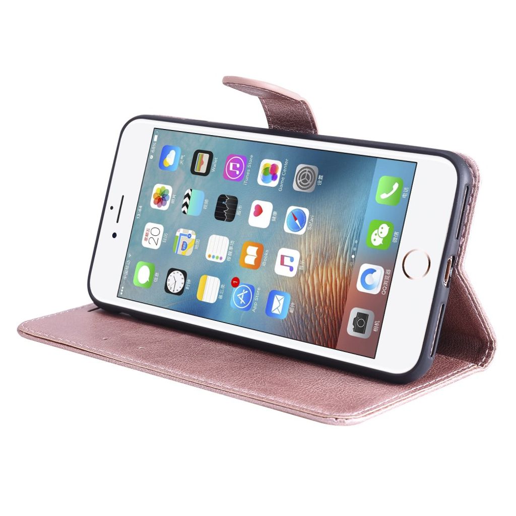 iPhone 7 Plus / 8 Plus Fodral med Kortfack - Roséguld