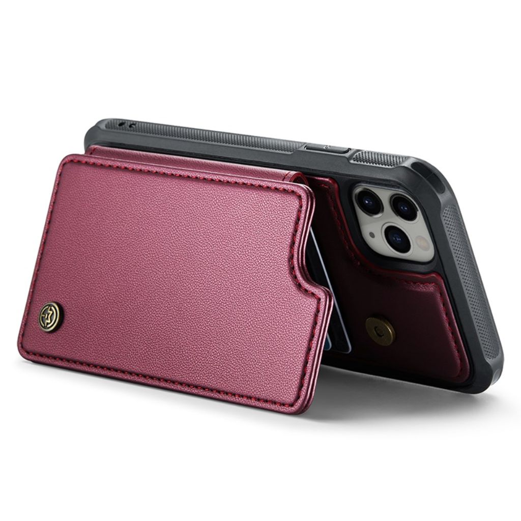 CASEME iPhone 11 Pro Cover med 5 Kortplads - Rød