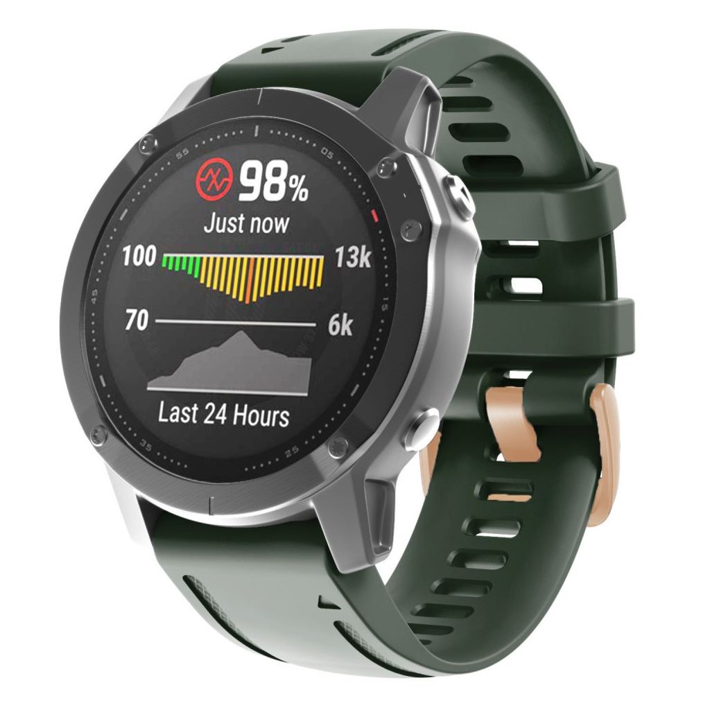 Garmin Fenix ​​​​7S/6S/5S/Instict 2 etc. Silicone Watch Strap - Green