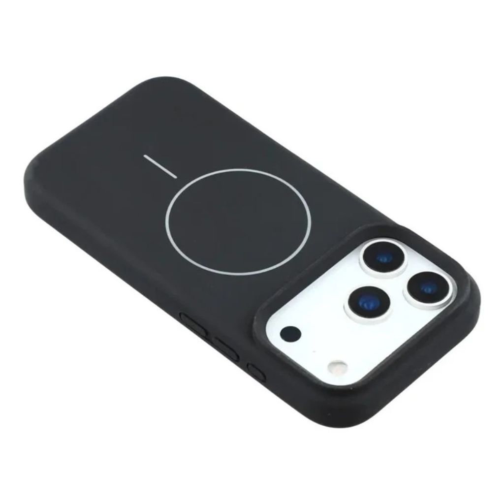 iPhone 18 Pro Max MagSafe-yhteensopiva kuori kahdella näytönsuojalla - musta