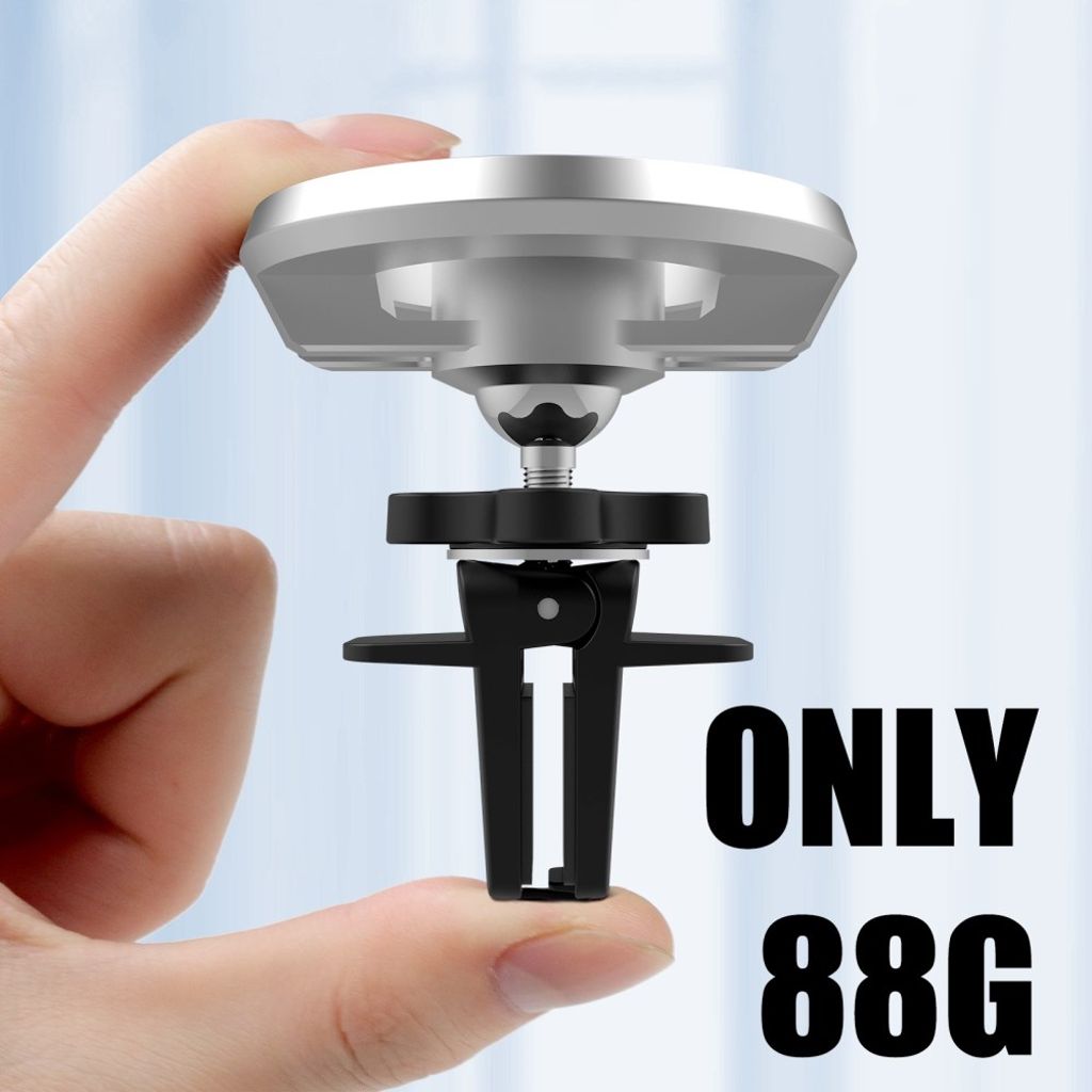 R-JUST ZC03 magnetisk telefonhållare med luftventilklämma – Svart