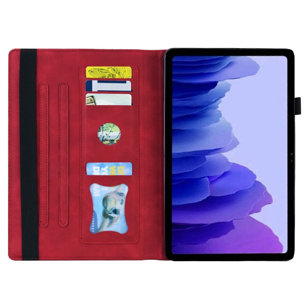Samsung Galaxy Tab S12 Plus Folio flip cover med kortlommer - Rød
