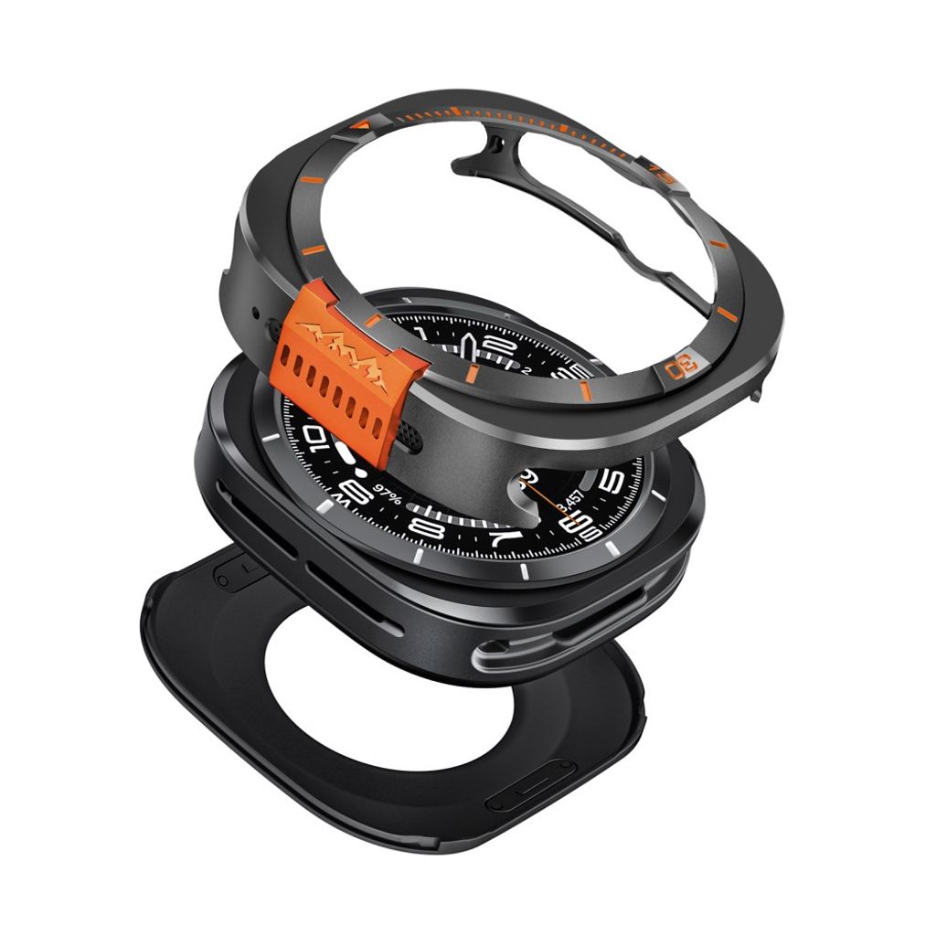 Samsung Galaxy Watch Ultra (2025) 47mm/Ultra 47mm Skal – Svart/Orange