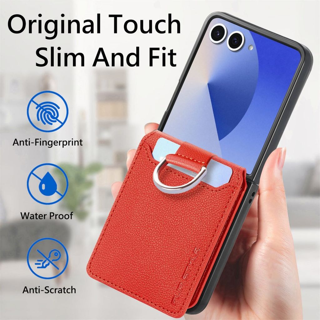 Samsung Galaxy Z Flip7 5G cover med ringholder - Orange