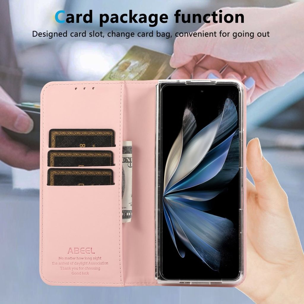 ABEEL Google Pixel 9 Pro Fold 5G Plånboksfodral - Rosa