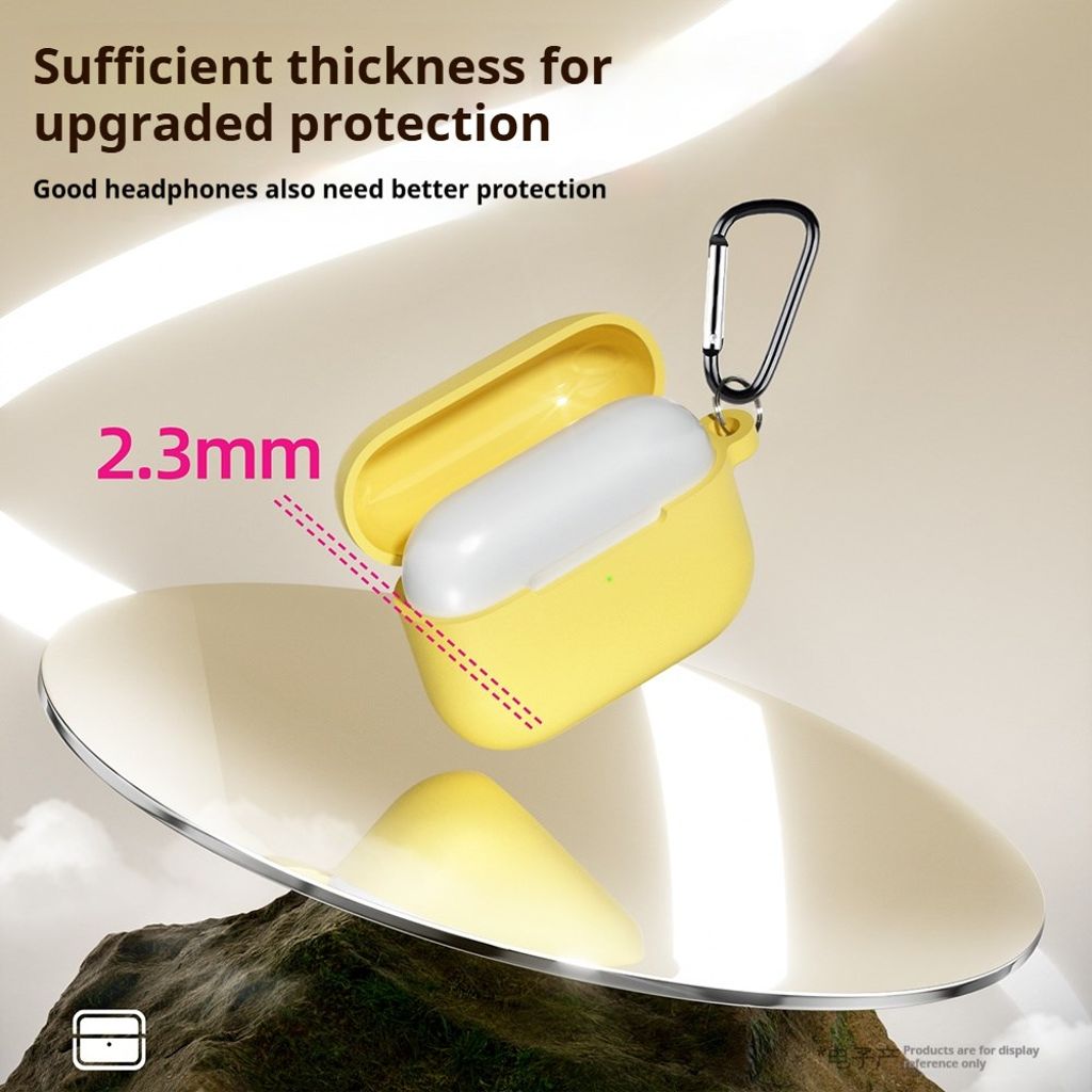 Apple AirPods Pro 3 Silikone Cover i Silikone med Karabinhage - Blå